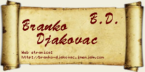 Branko Đakovac vizit kartica